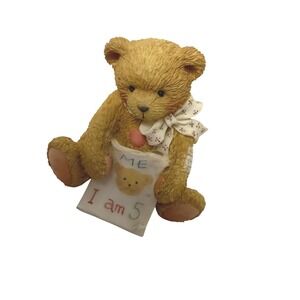 Cherished Teddy Bear "Color Me Five" Figurine 1992 P Hillman Gifts Age 5